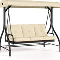3-Person Convertible Patio Swing with Canopy product view 1