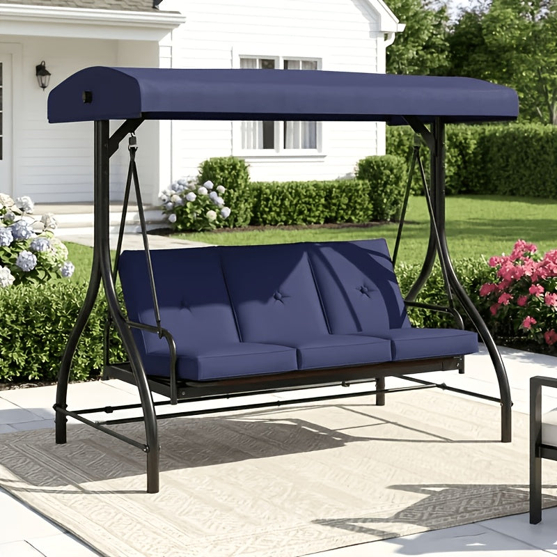 3-Person Convertible Patio Swing with Canopy product view 6