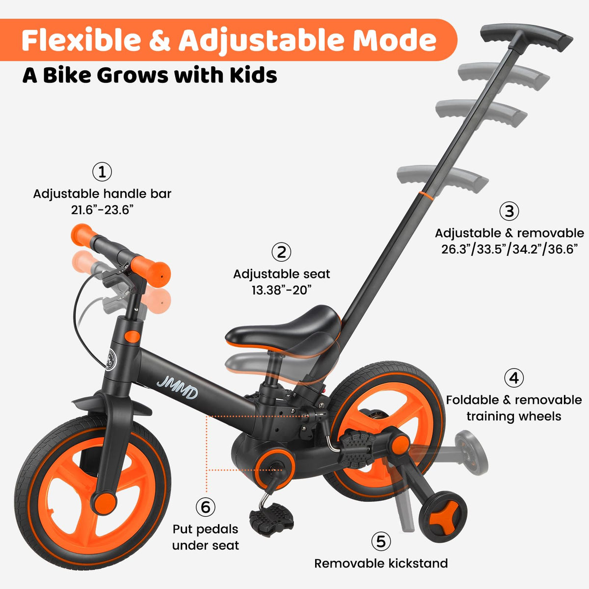 6-in-1 Convertible Toddler Bike product view 12