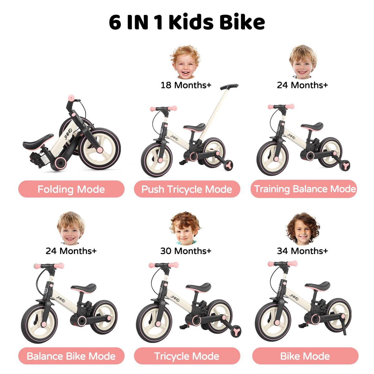 6-in-1 Convertible Toddler Bike product view 35
