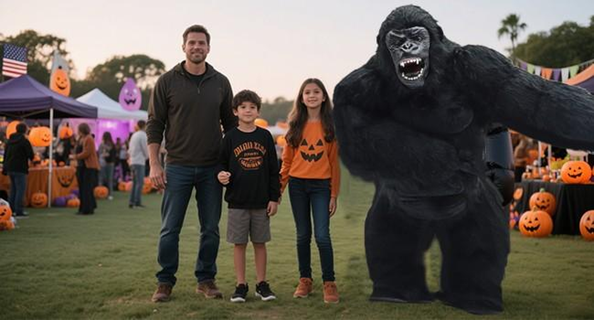 Adult Inflatable Gorilla Costume product view 9