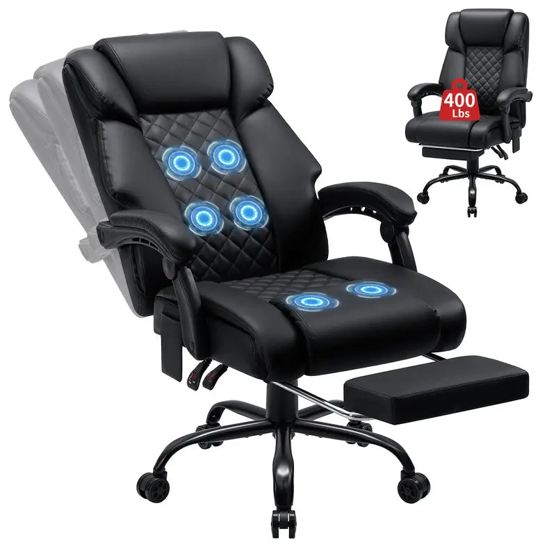 Ergonomic Reclining Office Chair with Footrest product view 6