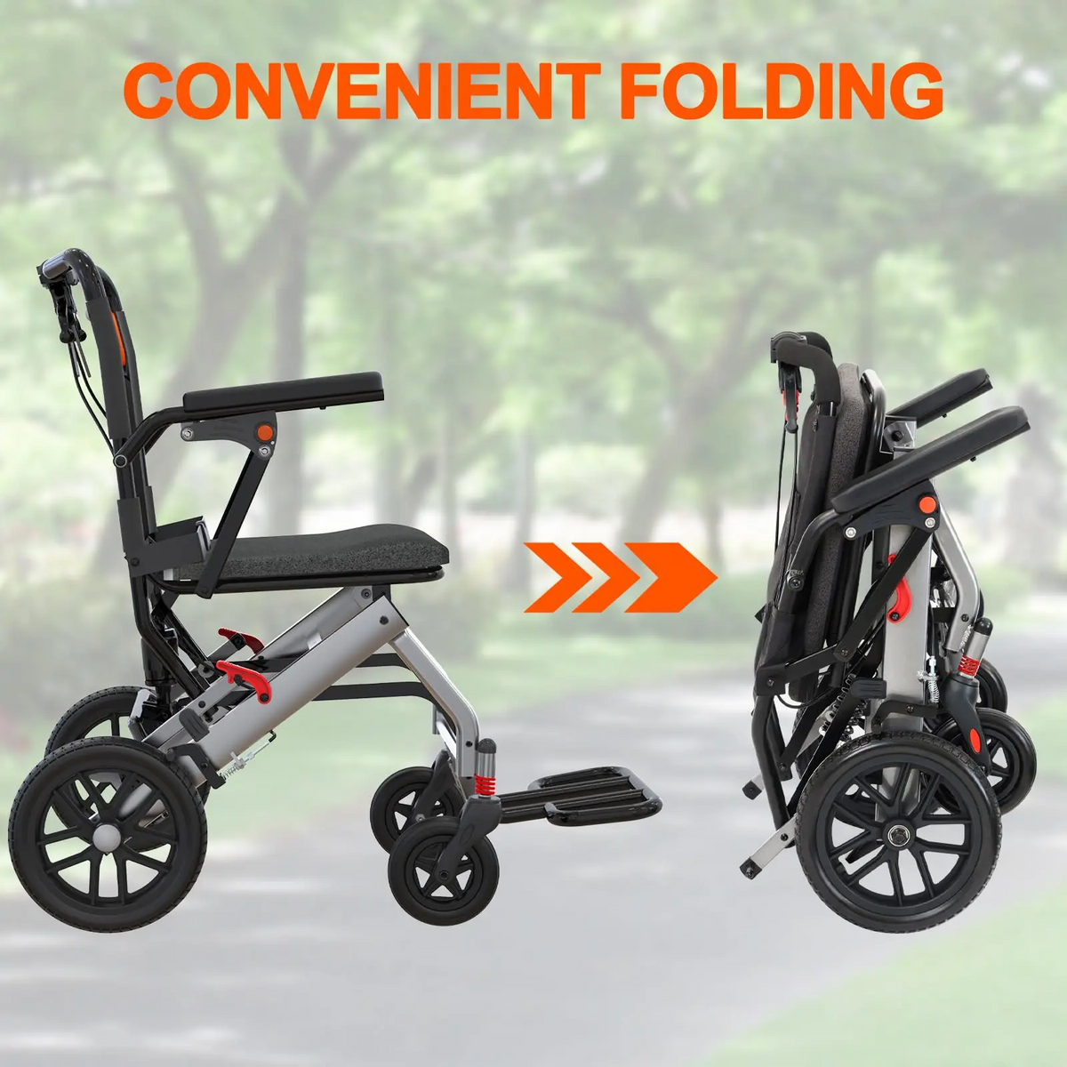 Foldable Lightweight Transport Wheelchair product view 10