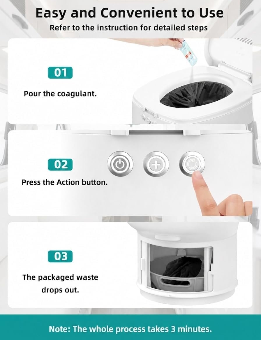 Rechargeable Waterless RV Toilet product view 6